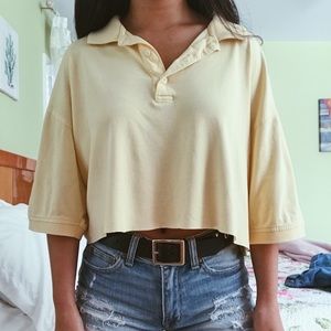 Yellow crop top